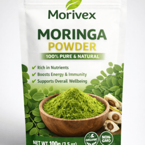 Morivex Organic Moringa Powder – 100% Pure Drumstick Leaf Superfood